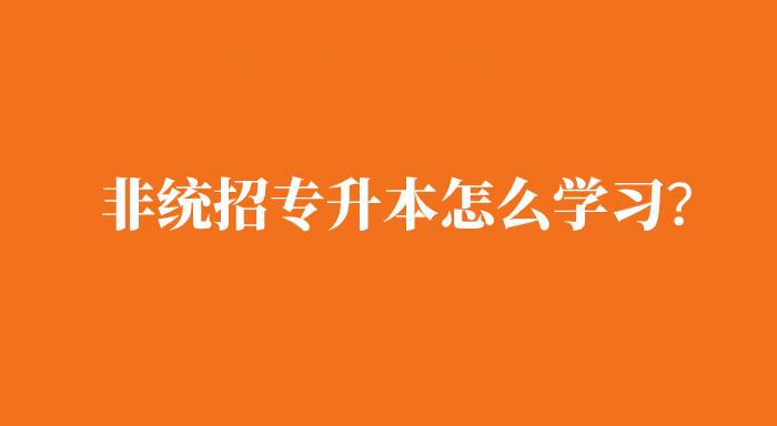 非統(tǒng)招專升本是怎么學(xué)習(xí)的？
