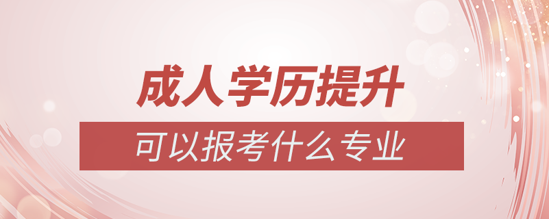 成人學(xué)歷提升可以報(bào)名什么專(zhuān)業(yè)
