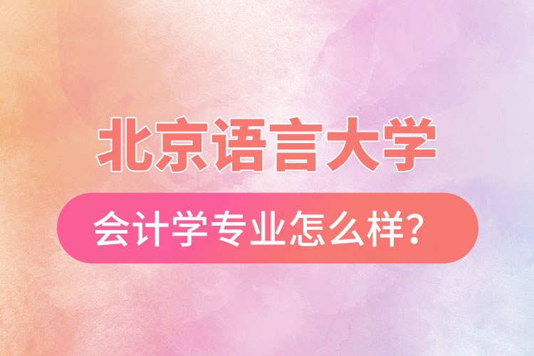 北京語言大學(xué)會計(jì)學(xué)專業(yè)怎么樣？