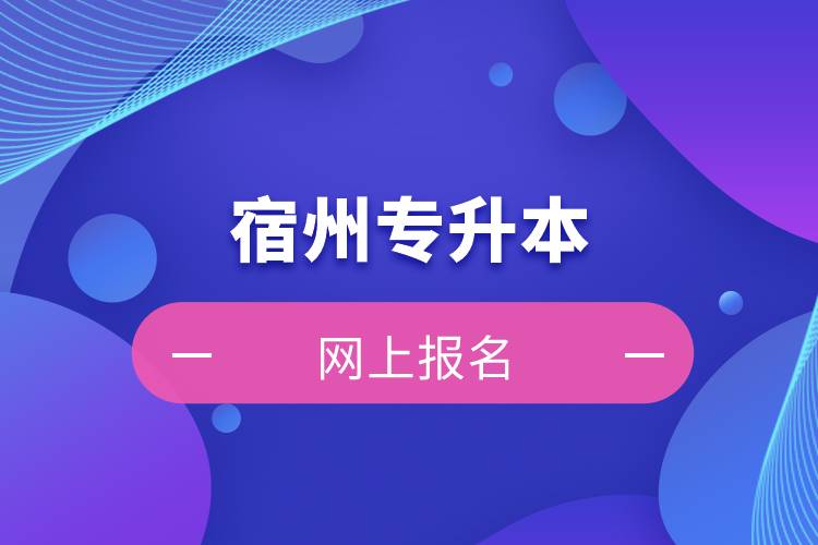 在宿州專升本怎么網(wǎng)上報名？