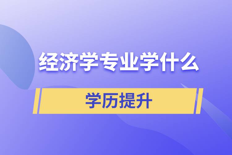 經(jīng)濟(jì)學(xué)專(zhuān)業(yè)學(xué)什么