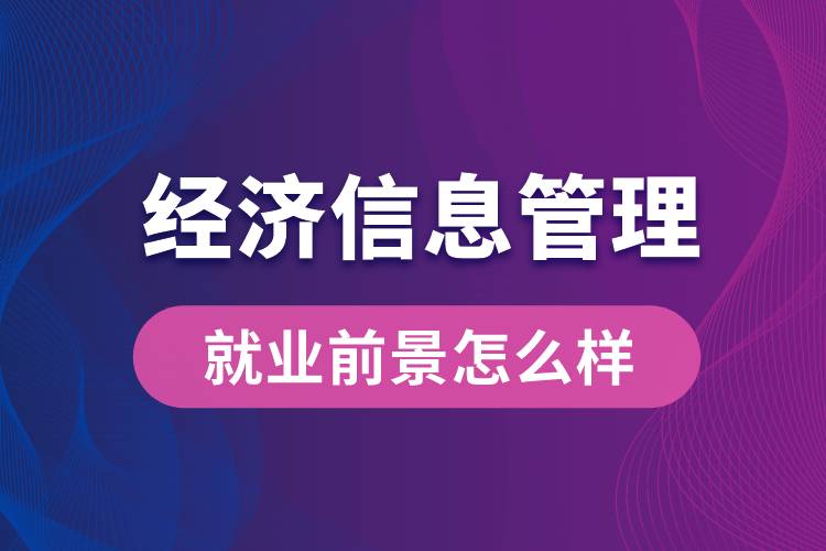經濟信息管理專業(yè)畢業(yè)后就業(yè)前景怎么樣？