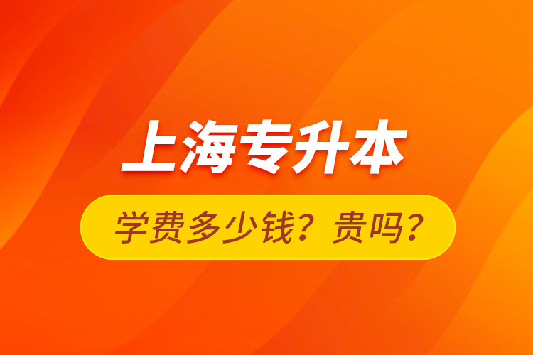 上海專升本學(xué)費多少錢？貴嗎？