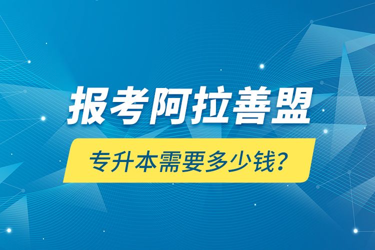 報(bào)考阿拉善盟專升本需要多少錢？
