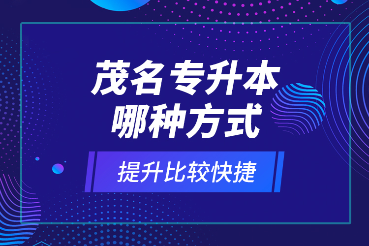 茂名專(zhuān)升本哪種方式提升比較快捷？